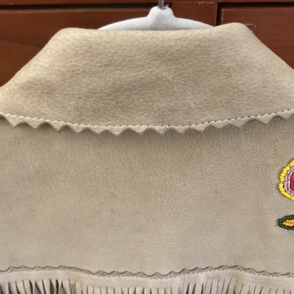Ralph Lauren Western Suede Jacket W/ Fringe, Beadwork, Fully Lined (100% Cotton) - Picture 10 of 16